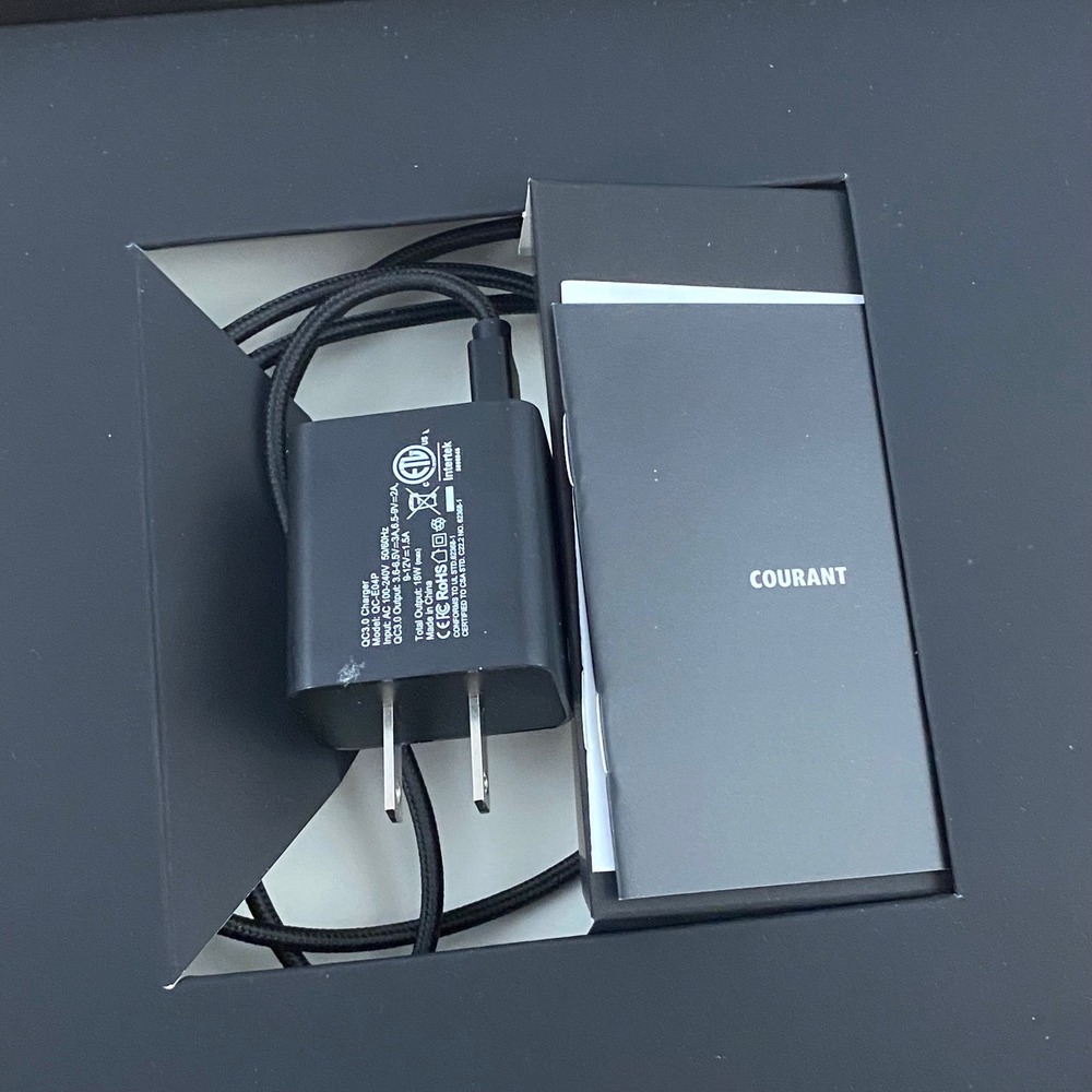 Courant Catch:3 Classics Black Leather Wireless Charger Valet Tray TESTED WORKS - Picture 7 of 8